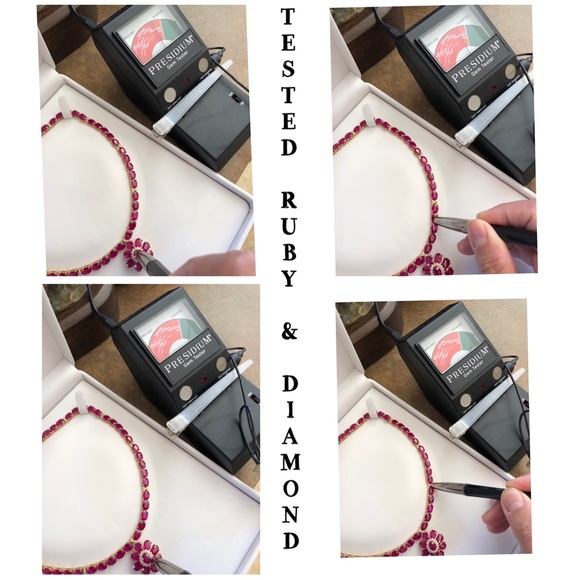 🌟SOLD!🌟14K Mozambique Ruby/ Diamond Necklace - Picture 5 of 8